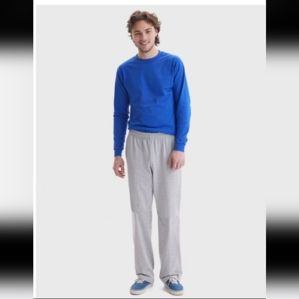 Hanes Grey Sweatpants Lougewear Athletic Sleepwear Gym Size XL